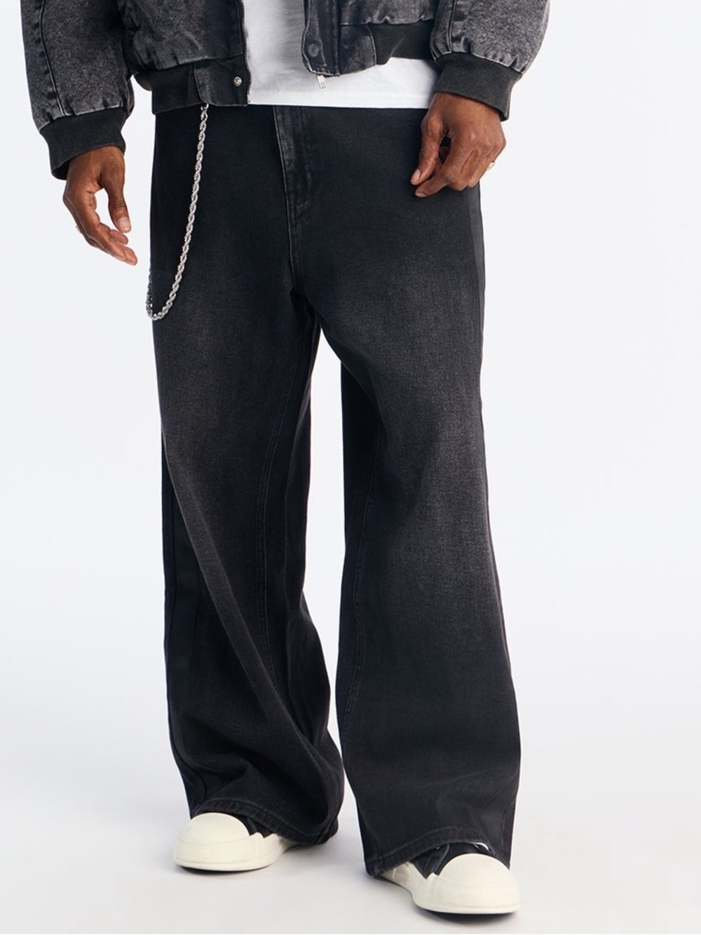 3/50$Wide Leg Black Jeans - Fashion-Forward Casual Fit